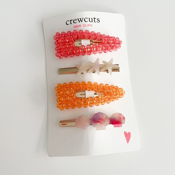 J. Crew Girls' Mermaid Hair Clips Pack (Apricot) - Picture 1 of 2